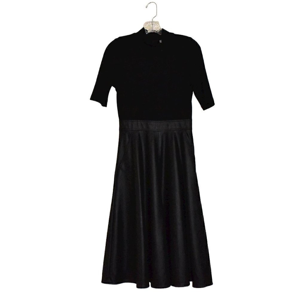 Marella Sport Short Sleeve Midi Dress Black Size 2